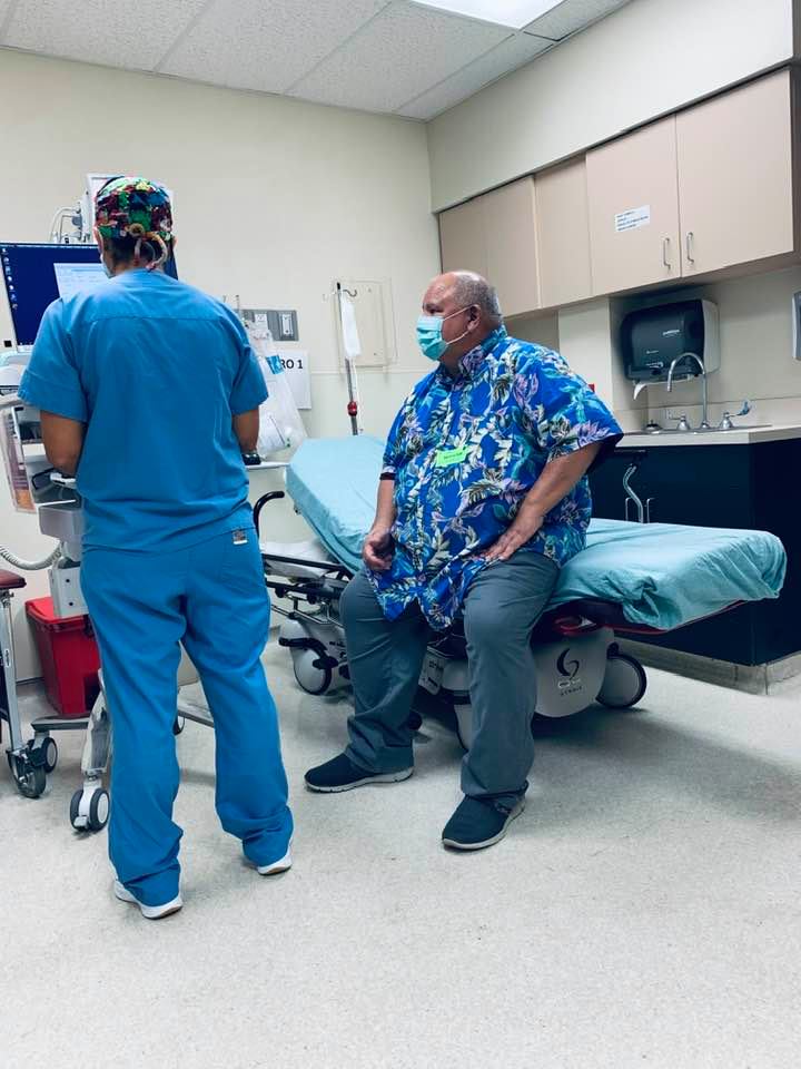 The stitches were removed before all of the paperwork and vitals were completed.