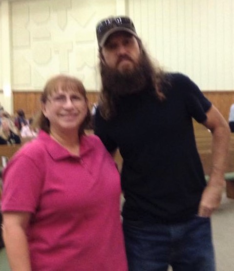 Me with Jase Robertson at his church in West Monroe, Louisiana. He is a very nice man and we enjoyed worshiping at Whites Ferry Road Church while we were there.