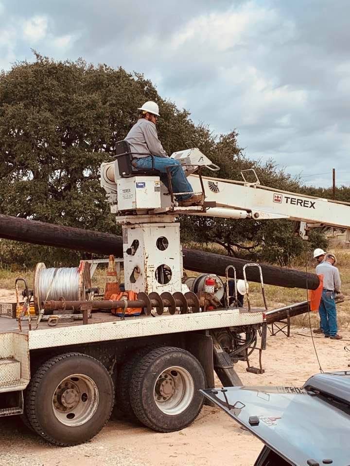 Getting another electric pole set.