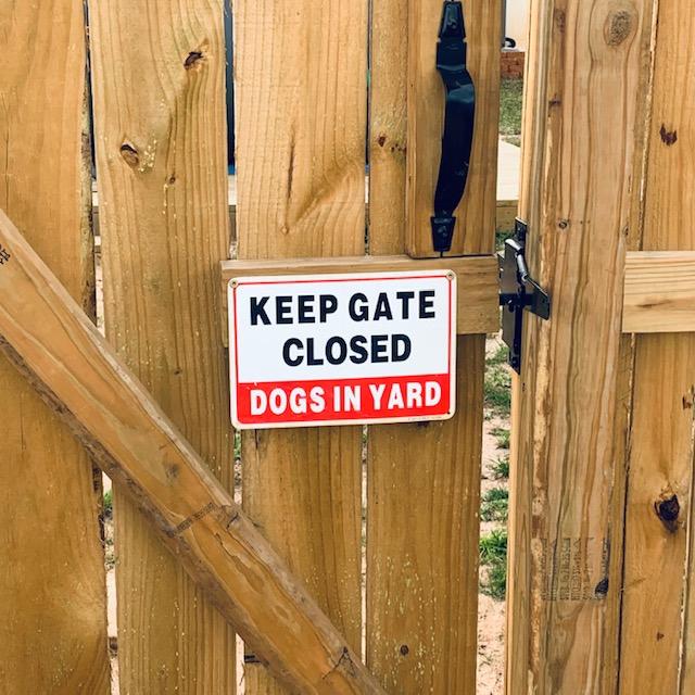 This is our gate. I put the signs on all of our gates two years ago because our workers kept leaving the gates open. This is our gate. I put the signs on all of our gates two years ago because our workers kept leaving the gates open.