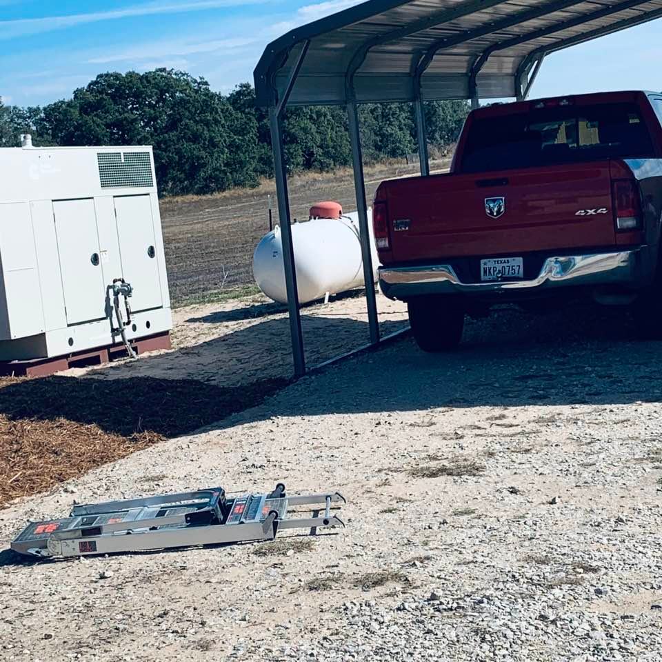 Why would anyone drop a folded up ladder behind a truck in the driveway and leave?