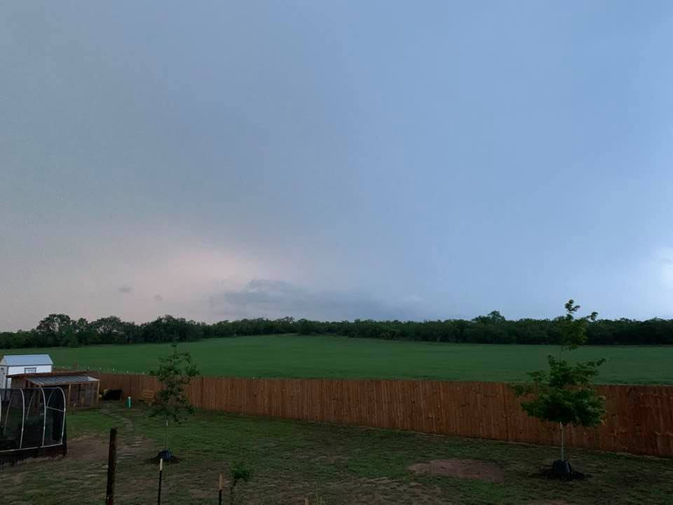Lightning lit up the sky out back this morning. It looked so cool. This is what I captured.