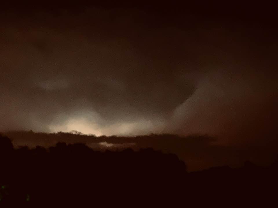 Lightning flashed continually in the Eastern sky tonight.