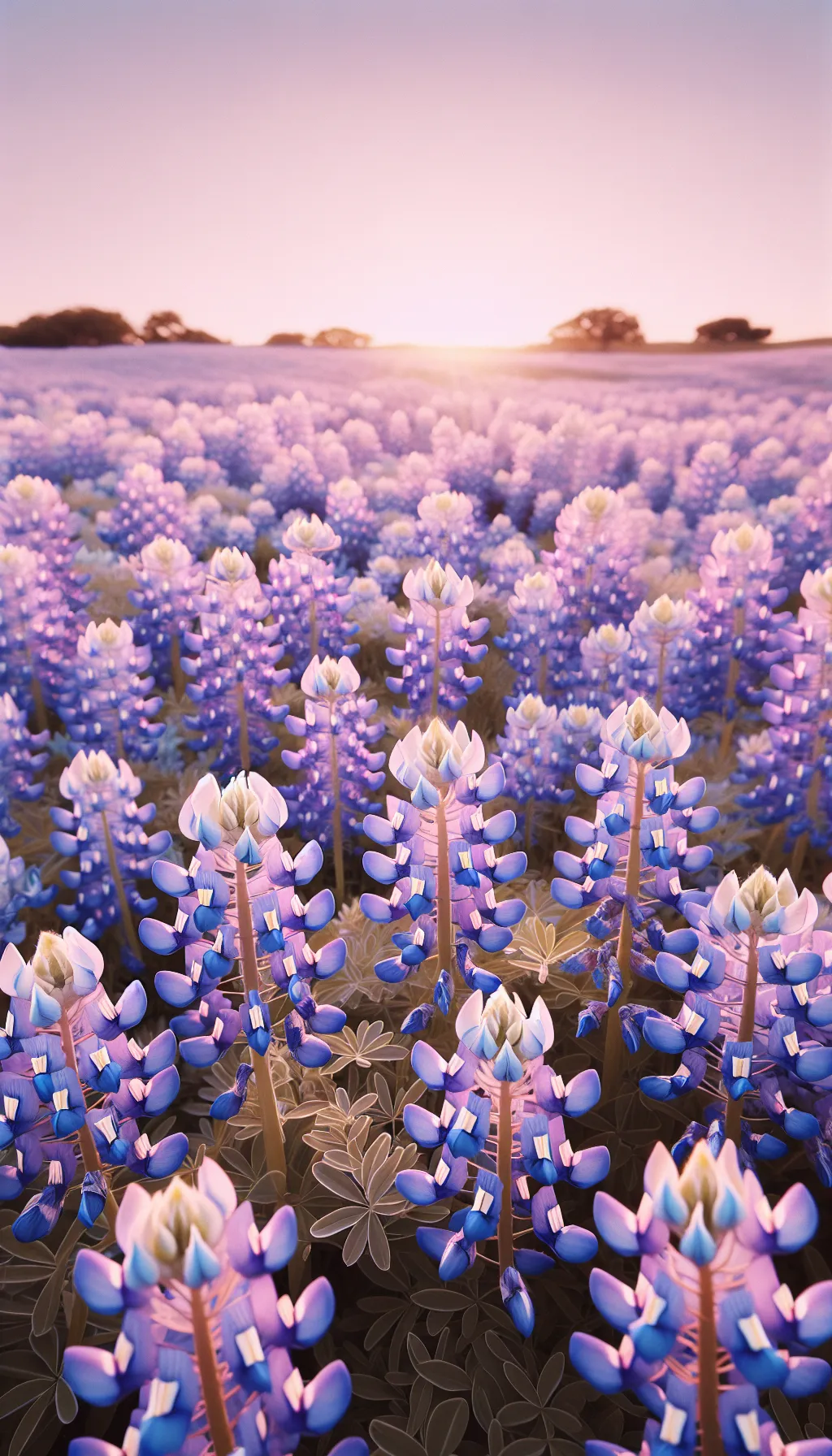 Light purple bluebonnets