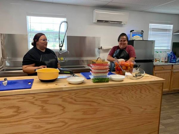Angelica and Shayleigh are prepping the veggies and sterilizing jars today to make fabulous salsa tomorrow to can and sell from David's Garden Seeds®. Angelica and Shayleigh are prepping the veggies and sterilizing jars today to make fabulous salsa tomorrow to can and sell from David's Garden Seeds®.