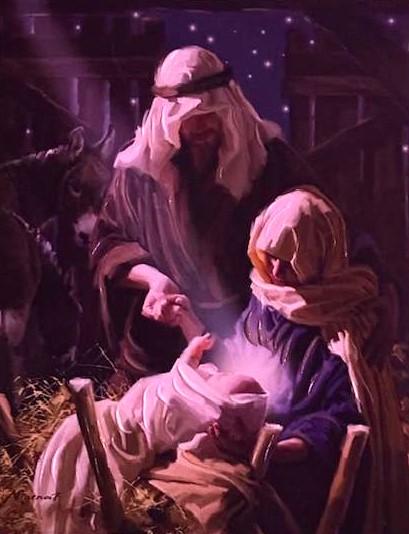This painting is hanging in my living room for Christmas. Along with a lot of nativity sets displayed in my home during Christmas, it reminds us that Jesus is the reason.