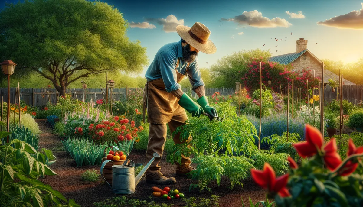 A master gardener trimming plants.