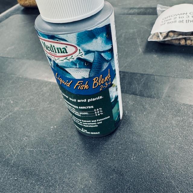 Medina Liquid Fish organic fertilizer.