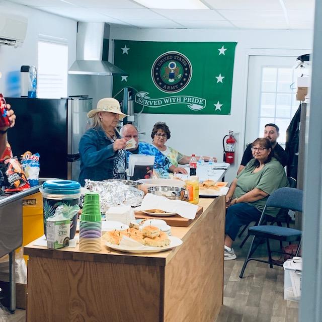 Closeup of the food that I could not get to...I was starving but could not get in there. We had a lot of new people show up and it was great.