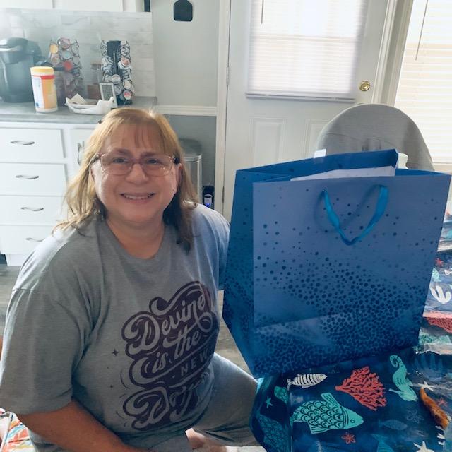 My son, Matt, brought me a beautiful bag with candles and chocolates for Mother's Day last night.