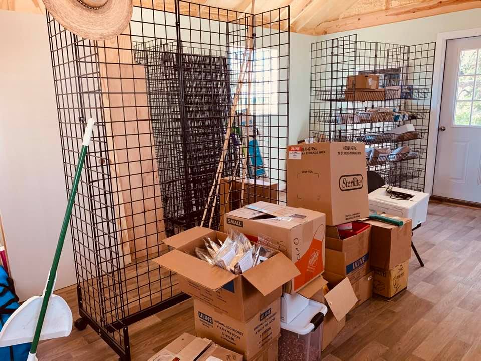 The mess is only one half of the huge new farm store that we are opening. Eventually, our home business garden store  will look good!