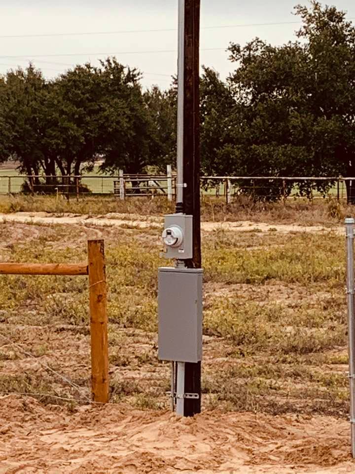 The electric meter has been put up on our new farm. However, we still don't have electricity.