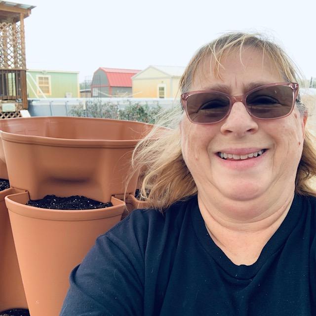 It was a good afternoon for planting. David doesn't think it will freeze again. Next Sunday is our last frost date for the area.