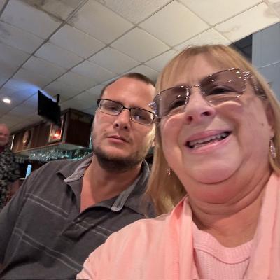 Matthew with me at Triple C. He is a good son.