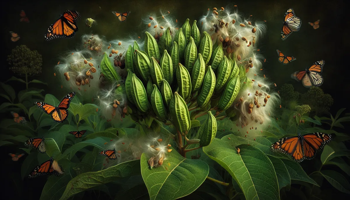 You can see how the seeds escape from the pods in this picture.