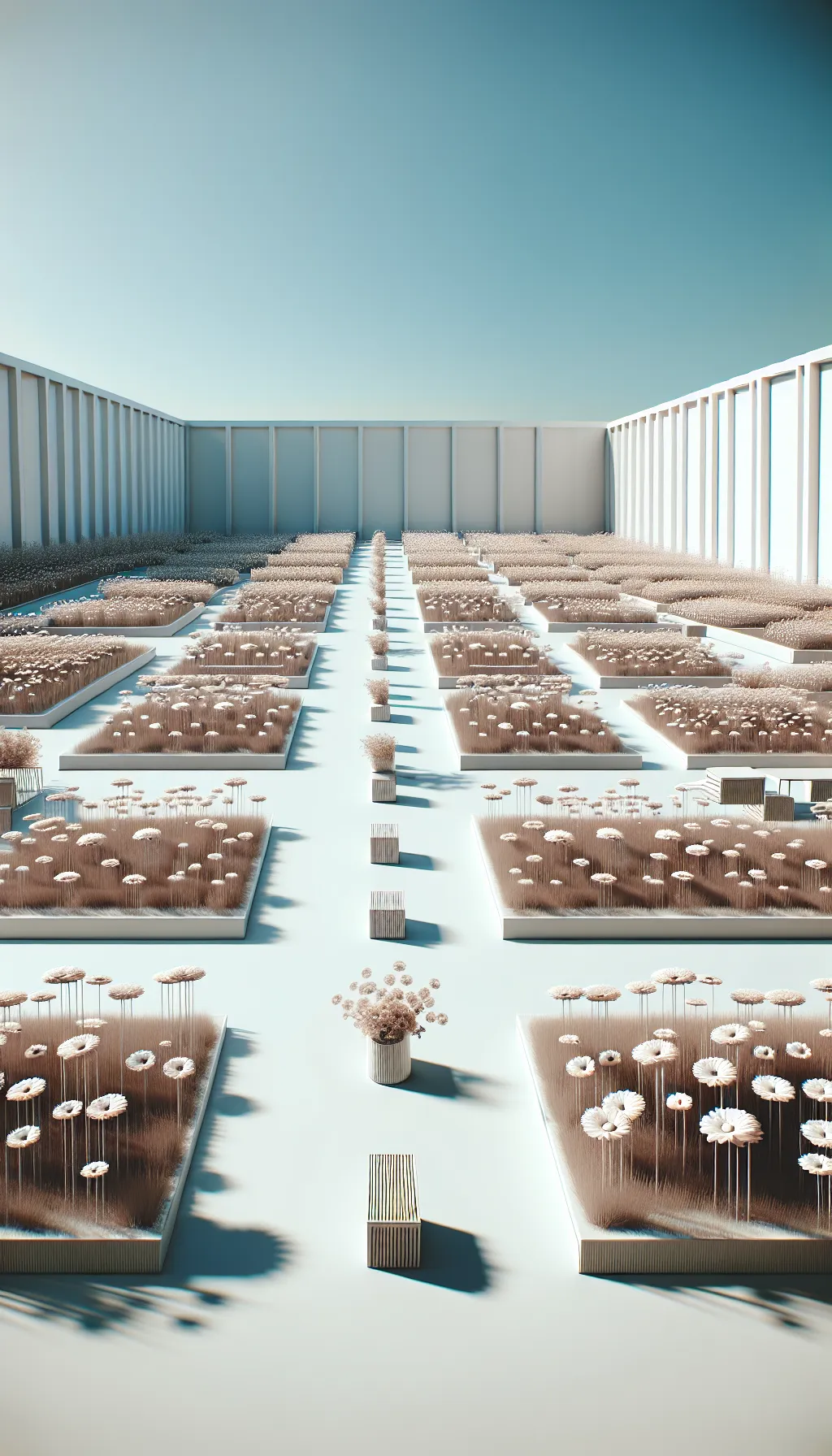 I do not like this minimalistic gardening rendition at all. I like my variety and bright colors.