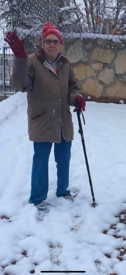 It snowed in El Paso earlier this week. Happy birthday to my mom, Rita Yorgensen.