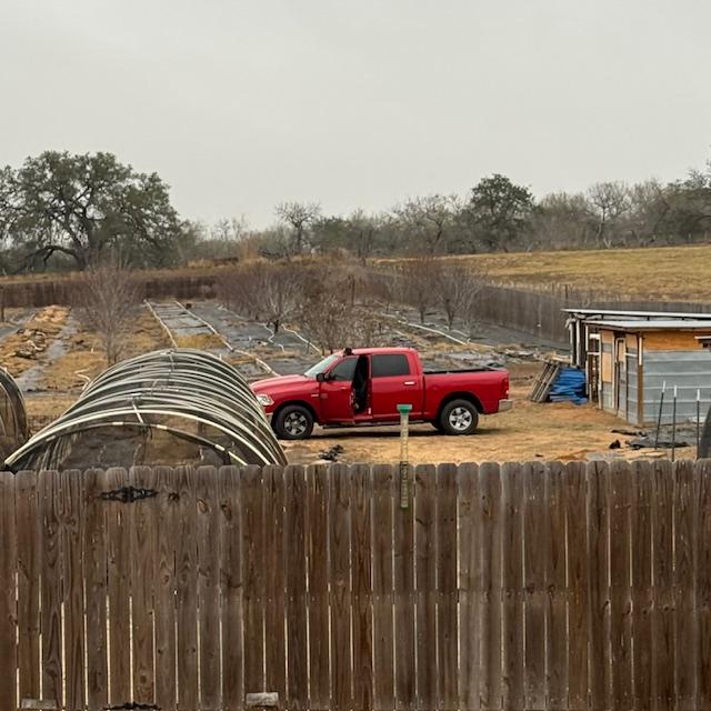 Matt unloaded the truck so the goats can eat. He worked until noon and then went home to get ready for his best friend's wedding.