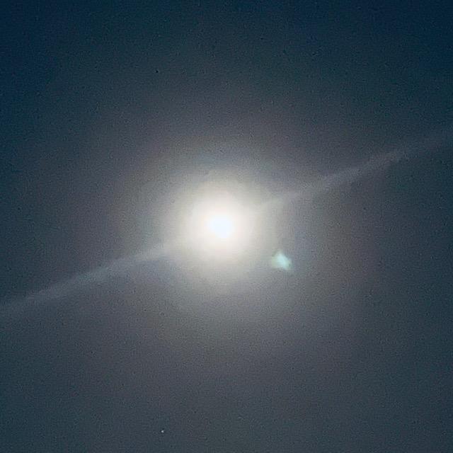 This was the eclipse but the camera does not show the big amount that you could not see of the moon.