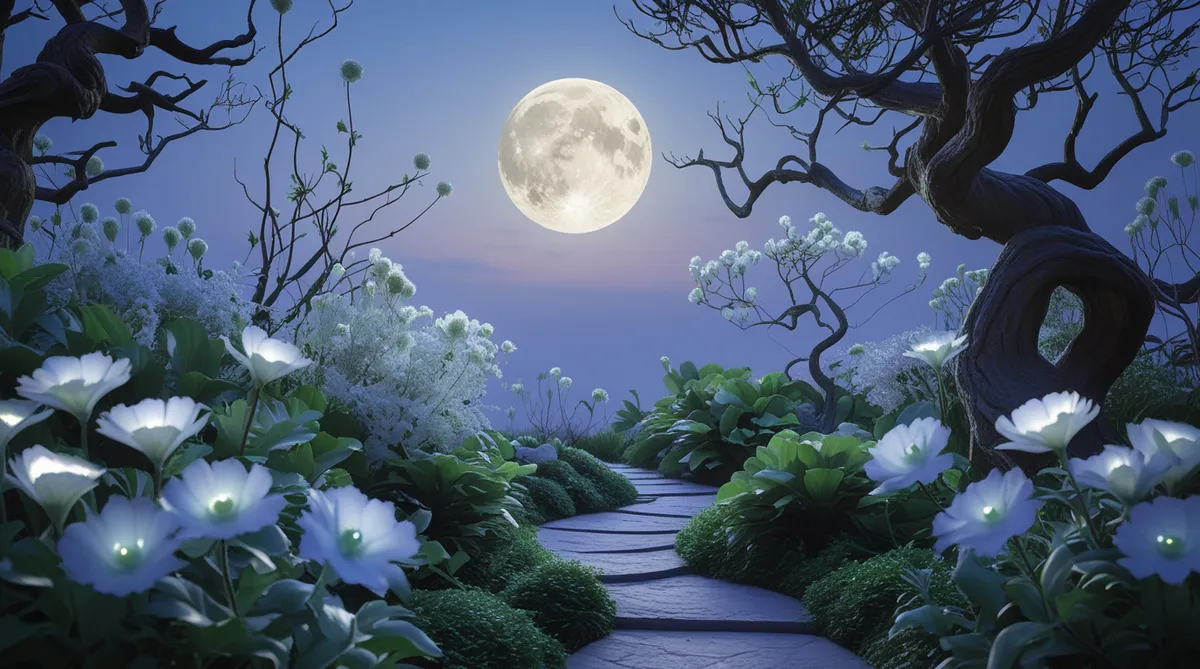 A moon garden really pops in the full moon!