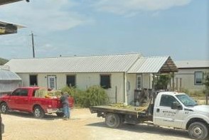 Morales delivered goat food, chicken food, and hay today for our animals.