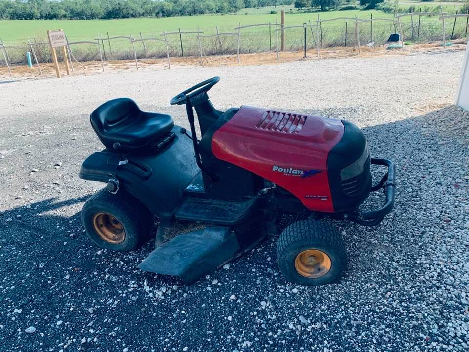 We had the abandoned mower from the back to the parking lot and once again asked the guy who brought it on July 24 to come pick it up. He asked us to bring it to him! Uh, no!