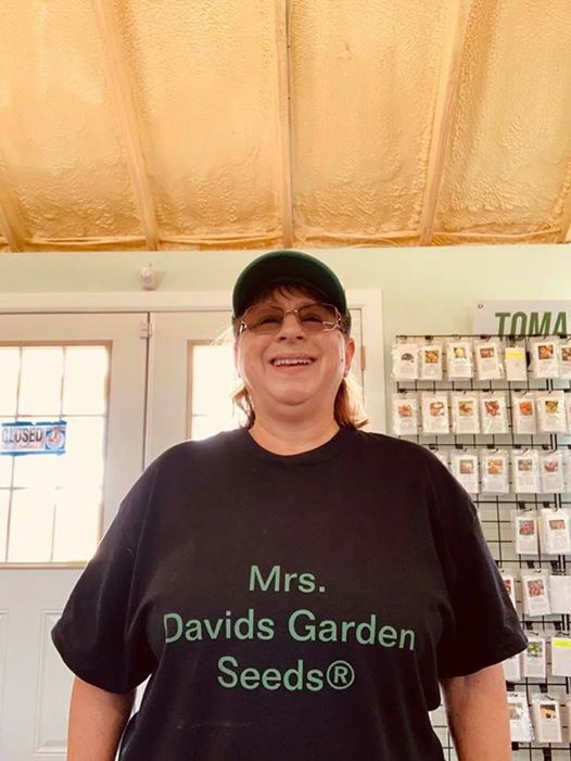 Me in my new Mrs. David's Garden Seeds® shirt. It has the company logo on the back.