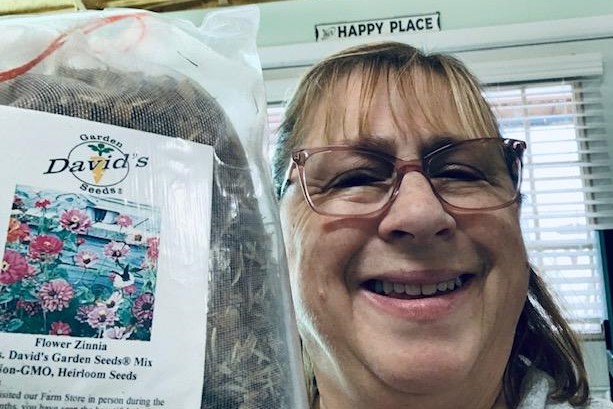 The first pack of my zinnia seeds all ready to be purchased. So excited!