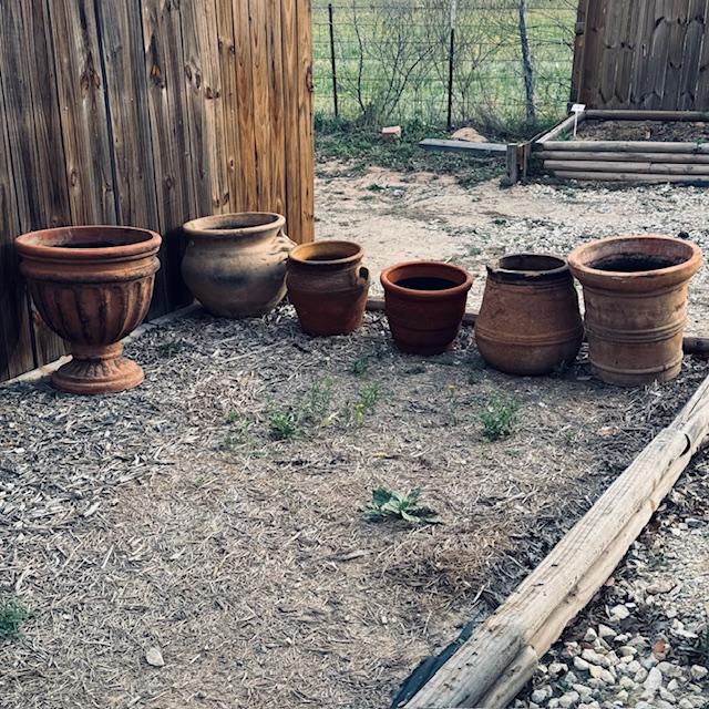 Nacho brought us some pots given to him by customers. We will put the pots to good use.