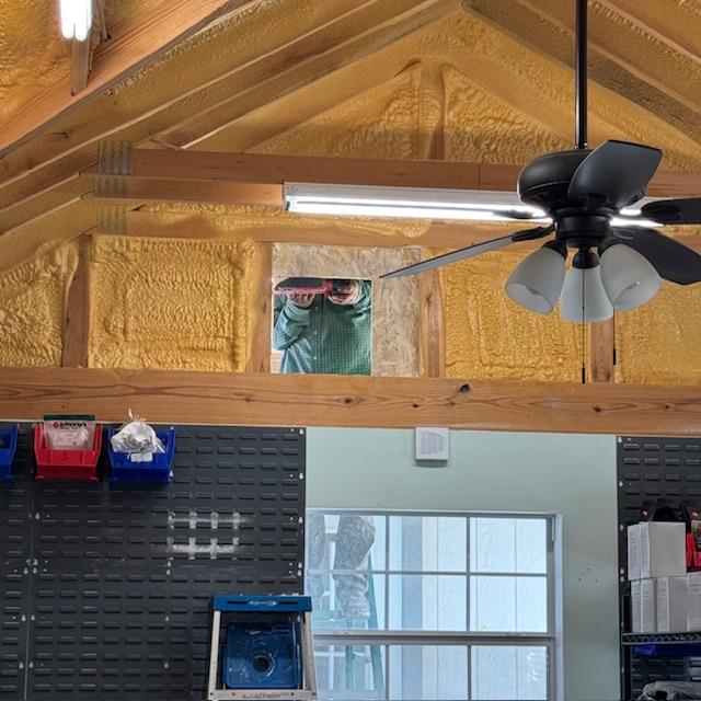 Nacho is cutting a hole for a vent in the Farm Store. He put one on each of 2 sides so it won't be so blessed hot in there. Nacho is cutting a hole for a vent in the Farm Store. He put one on each of 2 sides so it won't be so blessed hot in there.