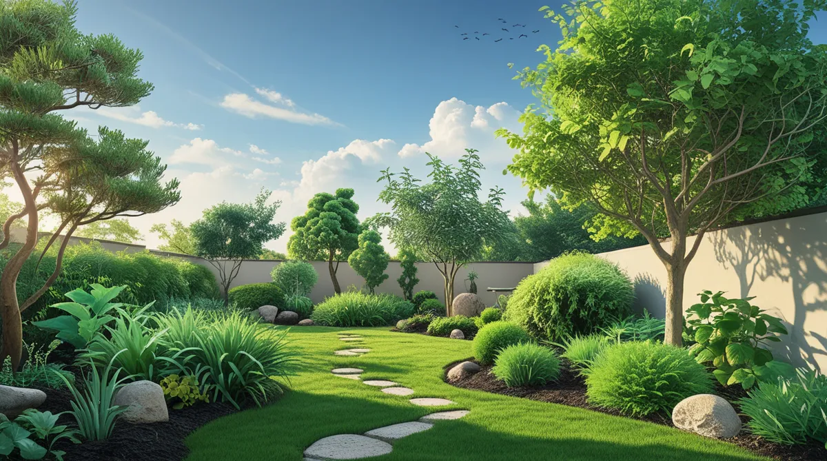 Naturalistic planting using all greenery.