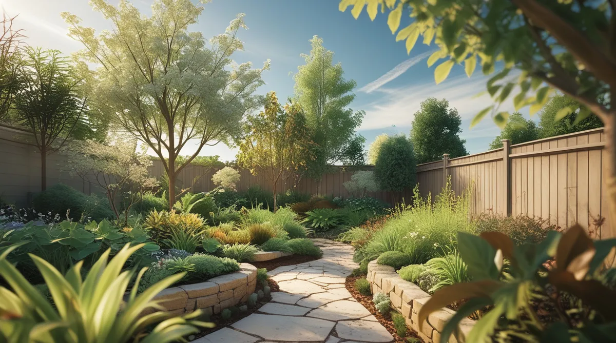 Use flat rocks and make a walkway throughout your naturalistic plantings.