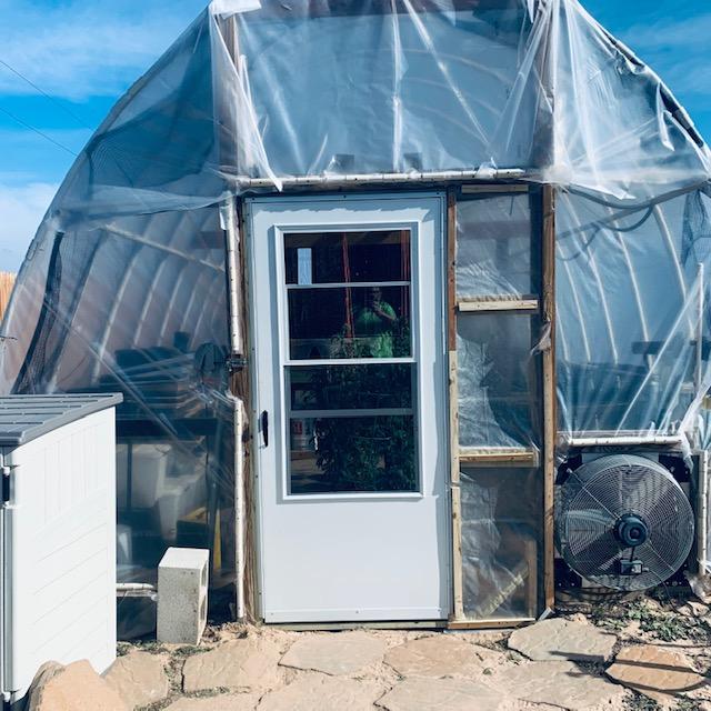 Nacho put a real door on our greenhouse instead of the PVC with sheet plastic that we had. It is so much easier to open! Nacho put a real door on our greenhouse instead of the PVC with sheet plastic that we had. It is so much easier to open!