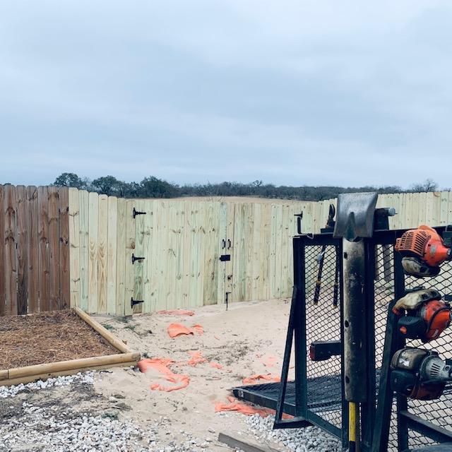 Here are the new gates to block delivery drivers from driving up the back 40 and getting stuck in the sand.