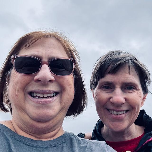 The wind is blowing our hair in the Tractor Supply parking lot while we wait for Matt. We had a good time shopping. The wind is blowing our hair in the Tractor Supply parking lot while we wait for Matt. We had a good time shopping.