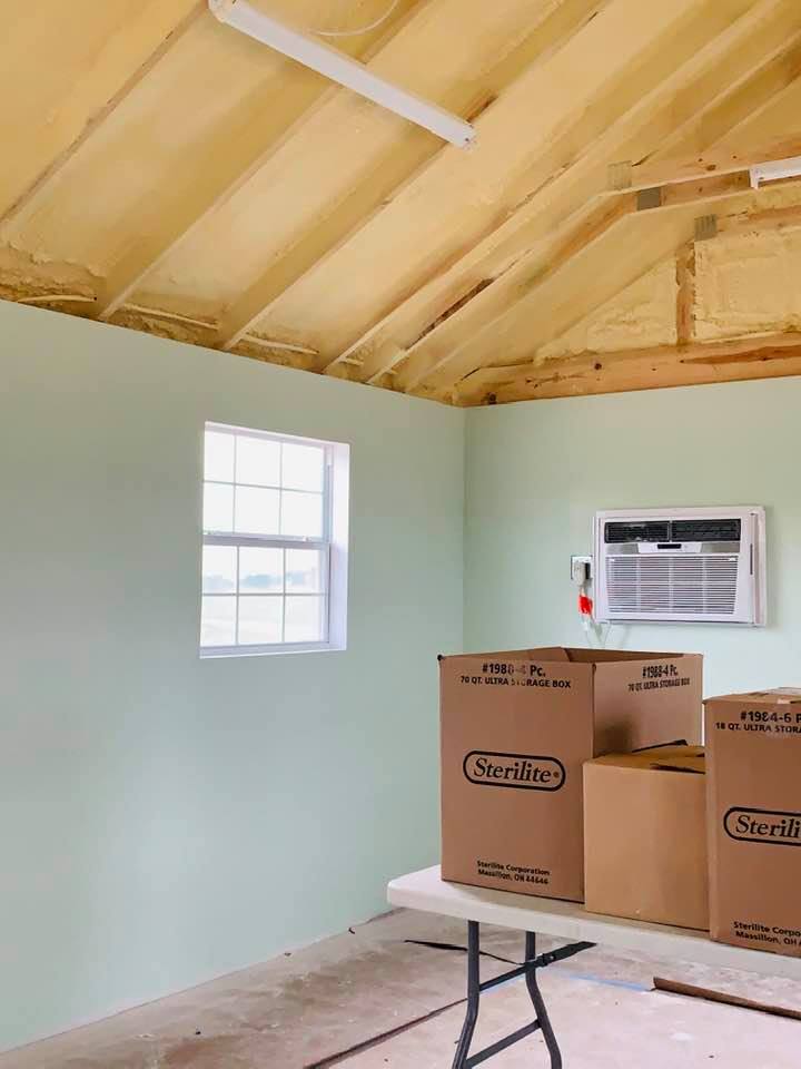 The inside of the new store was painted today and now the floor must go down so we can move in.