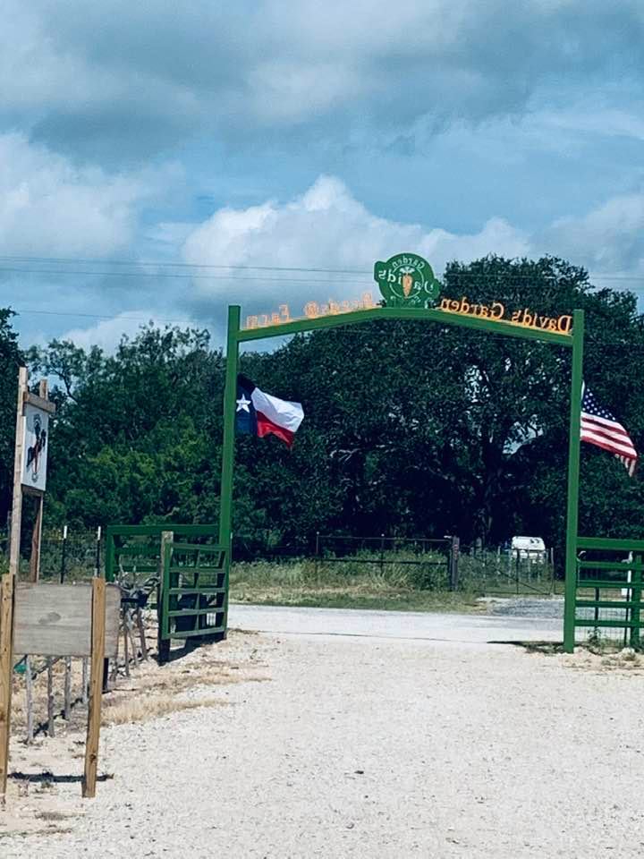 Just look at our new Texas flag proudly waving along with our USA flag at the gate. We lowered both flags a bit so they won't get ripped on the lettering again.