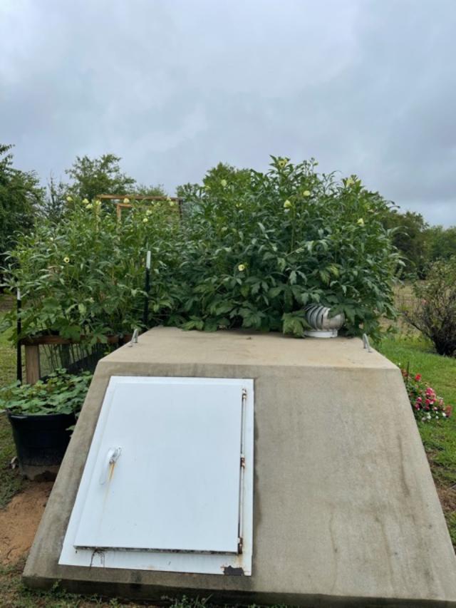 Looks like they have a nice root cellar to keep their canned goods safe.