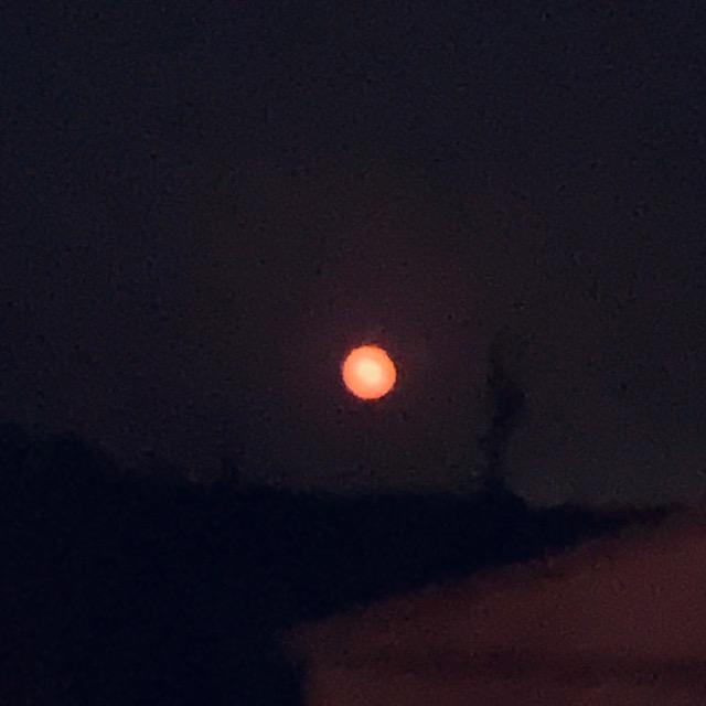 I took this from my back deck because it was already too dark to walk out.