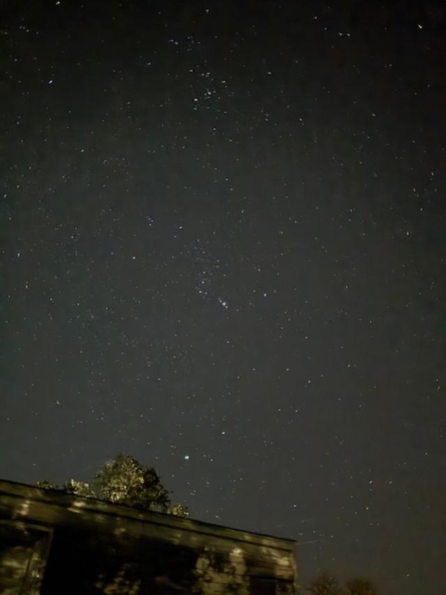 When he got home tonight, Matt sent me 2 photos he took with his new iPhone of Orion's Nebula. Very good detail.