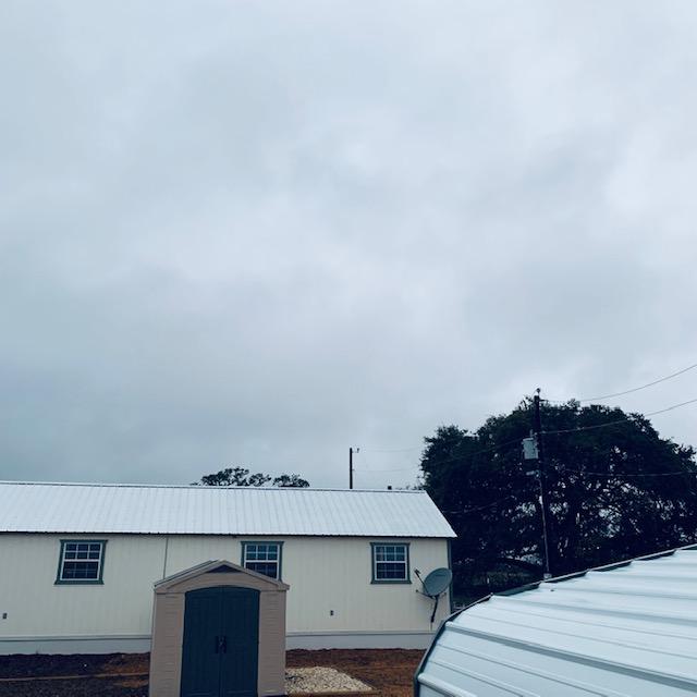 This morning, overcast sky above the Fulfillment building.