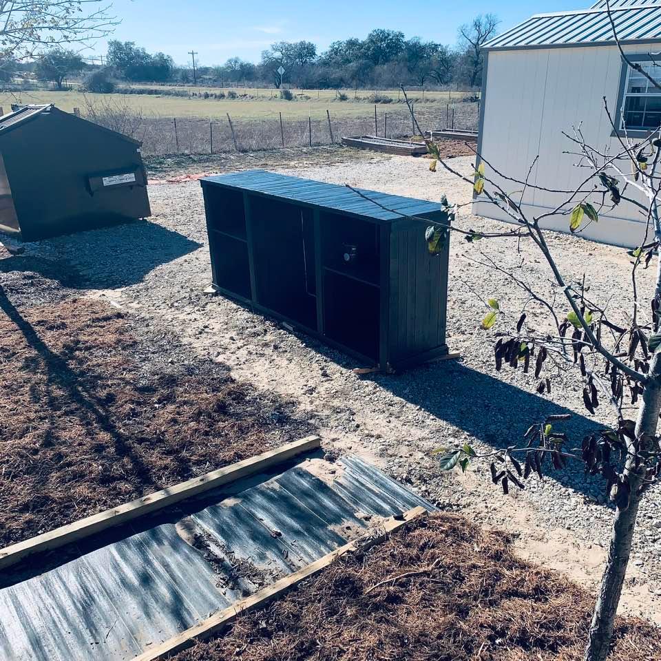 This is the distressed bar we bought for an insane high price from a friend of David's after we painted it. It is still gracing our driveway.