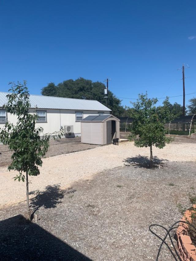 Pamela is coming out of the well house. She and David were in there after church.