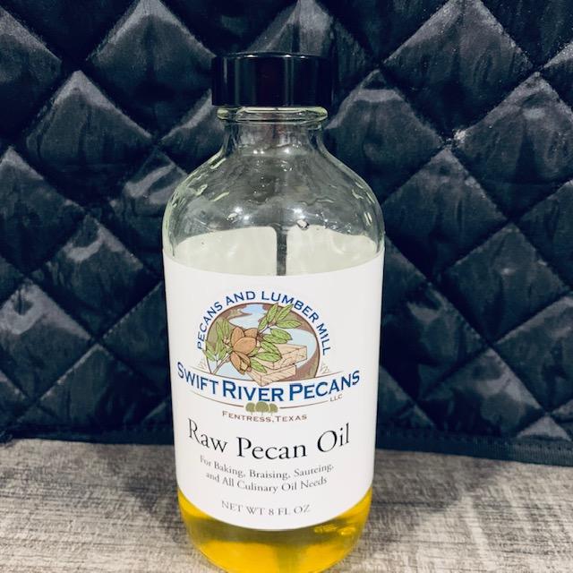 David loves pecans so it is normal that we would have pecan oil. It has a nice flavor that you will love but it is too expensive to cook with at $17 for this bottle.