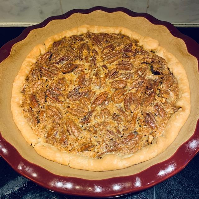 This is the pecan pie that Matt made. It was delicious.