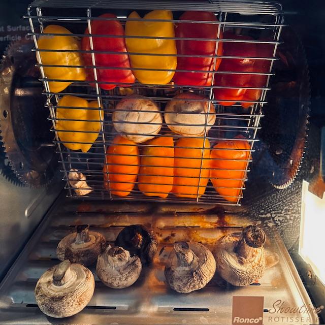 Bell peppers and mushrooms cooked up nicely.