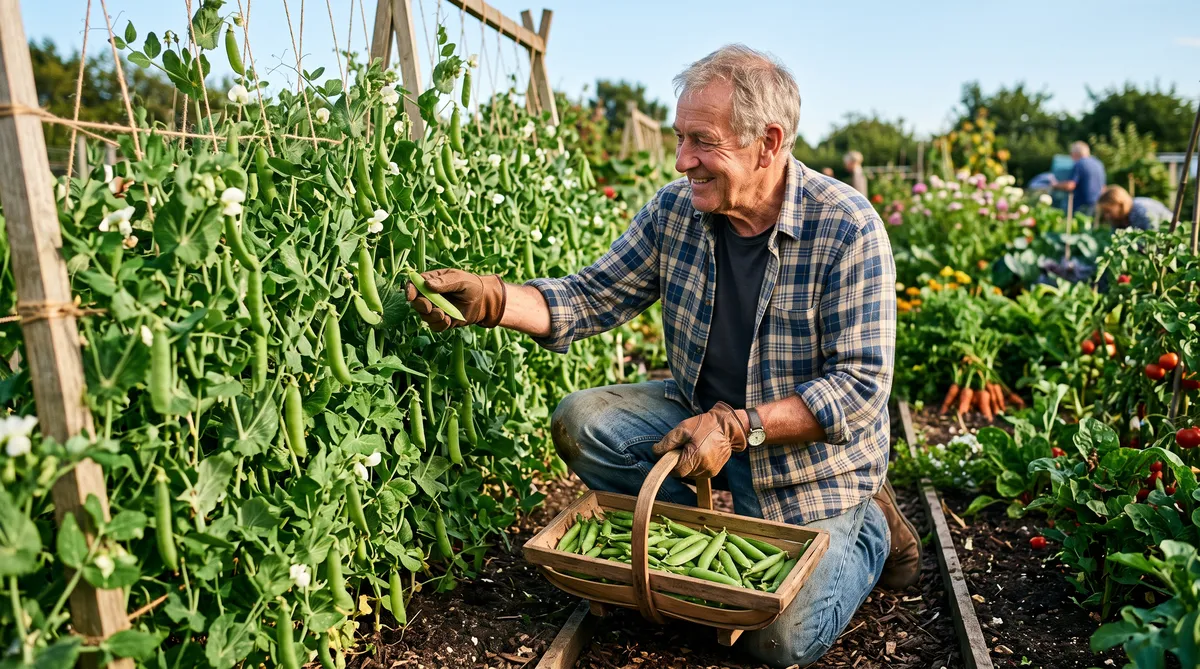 When you pick your garden produce, place it in a hod.