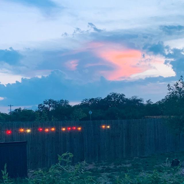I saw the pink sky when I put my chickens away for the night. It was pretty and unusual.