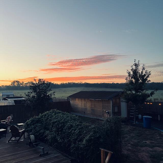 These clouds were such a pretty shade of pink this morning.