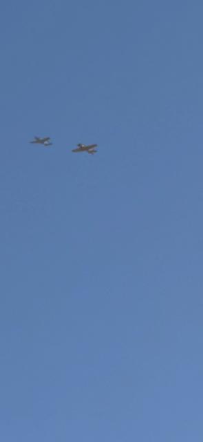 Here are the planes. They sounded like very loud toy planes but David assured me they were real. It was a great morning for flying. Wish I knew how. The sky was a beautiful blue today. Here are the planes. They sounded like very loud toy planes but David assured me they were real. It was a great morning for flying. Wish I knew how. The sky was a beautiful blue today.